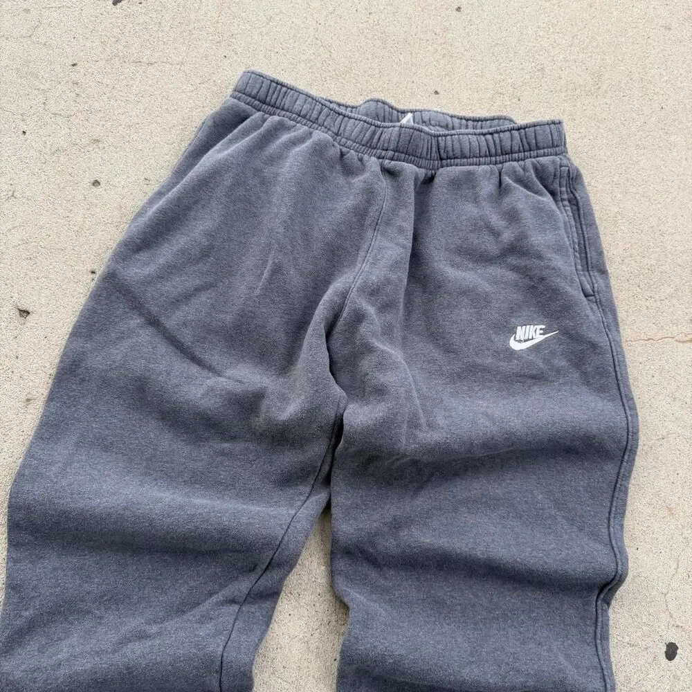 Nike Charcoal Gray Joggers with White Swoosh